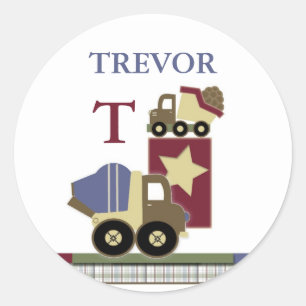 Personalized Construction Name Sticker