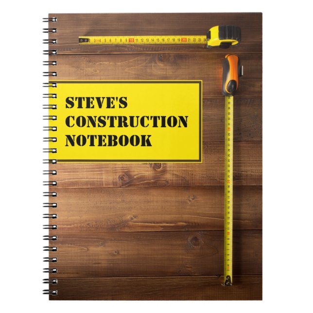 Personalized Construction Notebook (Front)