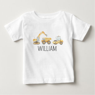 Personalized Construction Shirt, Equipment Shirt, Baby T-Shirt