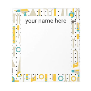 Personalized Construction Tools Notepad