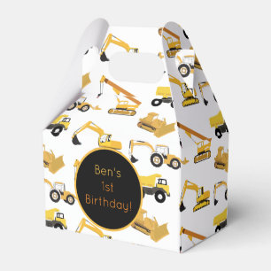 Personalized Construction Trucks Favour Box