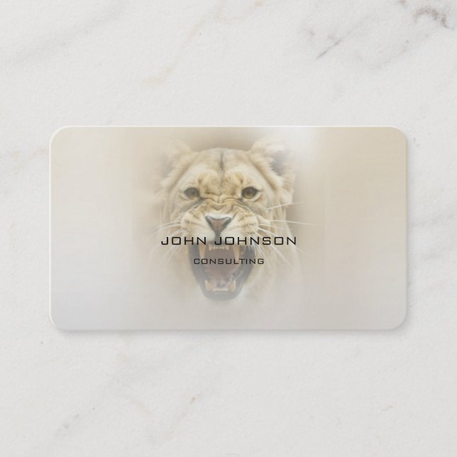 Personalized Consulting Lion Business Cart Business Card (Front)