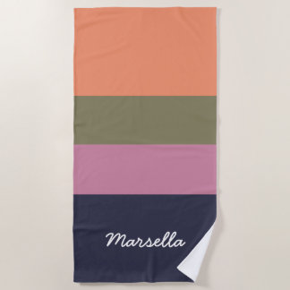 Personalized Contemporary Candy Bar Hoop Beach Towel