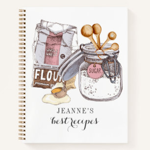 Personalized Cook Baker Chef Recipes Template Notebook