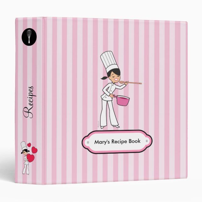 Personalized Cook Recipe Binder Organizer (Front/Spine)