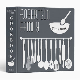 Personalized Cookbook for Recipes Chalkboard Binder
