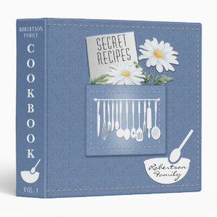 Personalized Cookbook for Recipes Jean & Daisy Binder