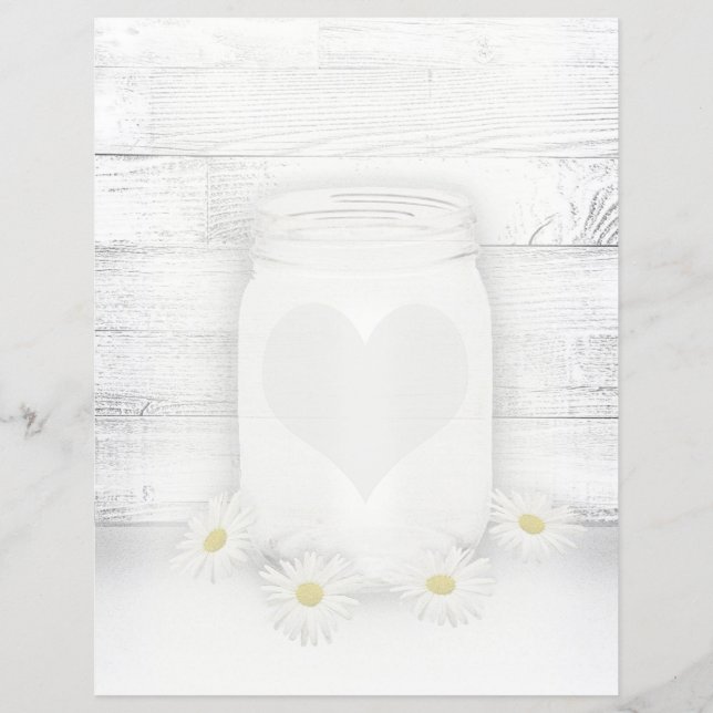Personalized Cookbook Mason Jar Recipe Insert (Back)