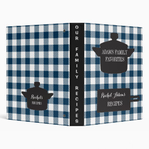 Personalized Cookbook, Personalized Recipes 3 Ring Binder