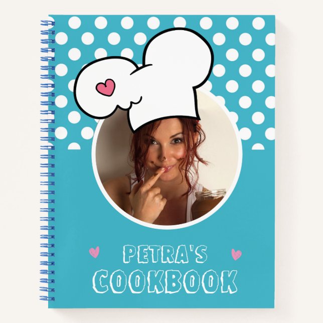 Personalized Cookbook (Your Photo) Recipe Notebook (Front)