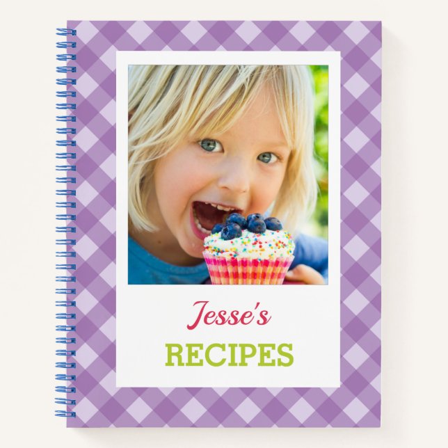 Personalized Cookbook (Your Photo) Recipe Notebook (Front)