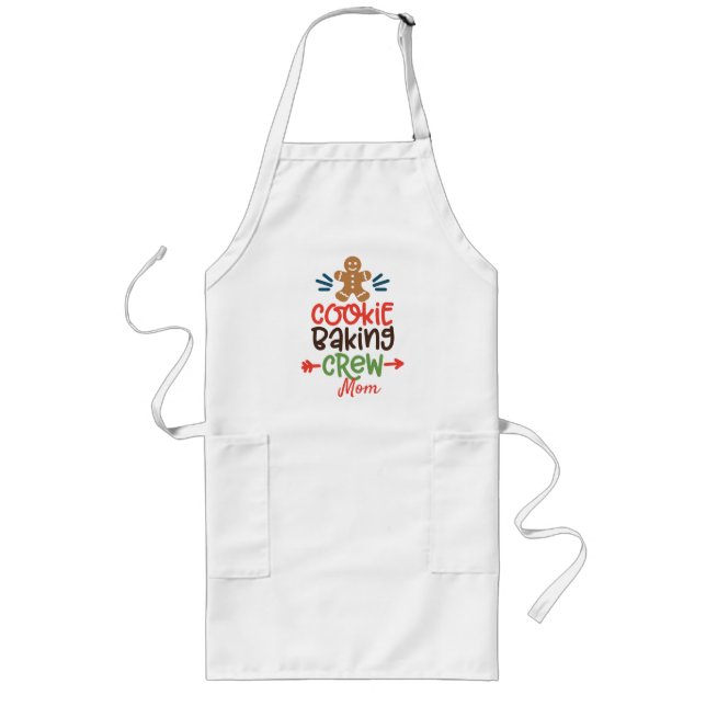 Personalized Cookie Baking Crew-Gingerbread Man Long Apron (Front)