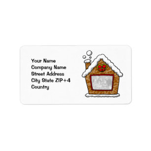 Personalized cookie house Christmas Label