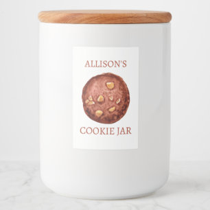 Personalized Cookie Jar Food Label