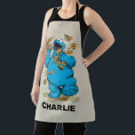 Personalized Cookie Monster Crazy Cookies Apron<br><div class="desc">Cookie Monster goes crazy over cookies!       ©  2022 Sesame Workshop. www.sesamestreet.org</div>