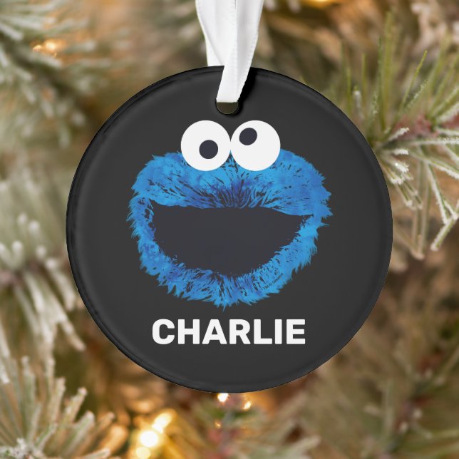 Personalized Cookie Monster | Watercolor Trend Ornament (Tree)