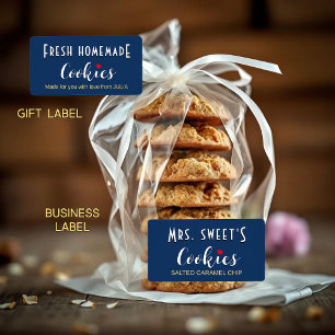 Personalized Cookie or Bakery Label with Heart