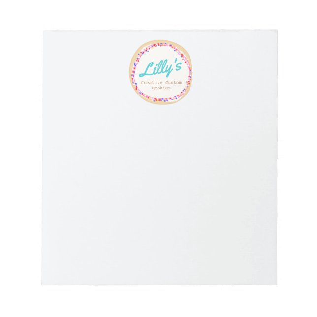  Personalized Cookie or Cupcake Notepad (Front)