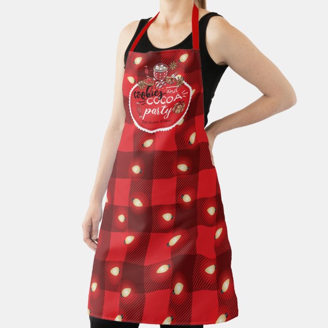 Personalized Cookies and Cocoa Christmas Party Apron (Insitu)