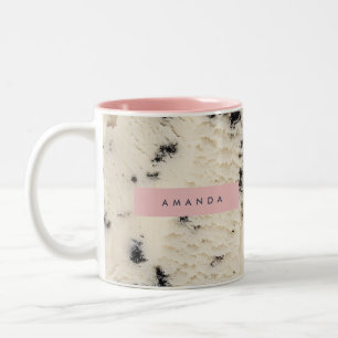 Personalized Cookies and Cream Pattern  Two-Tone Coffee Mug