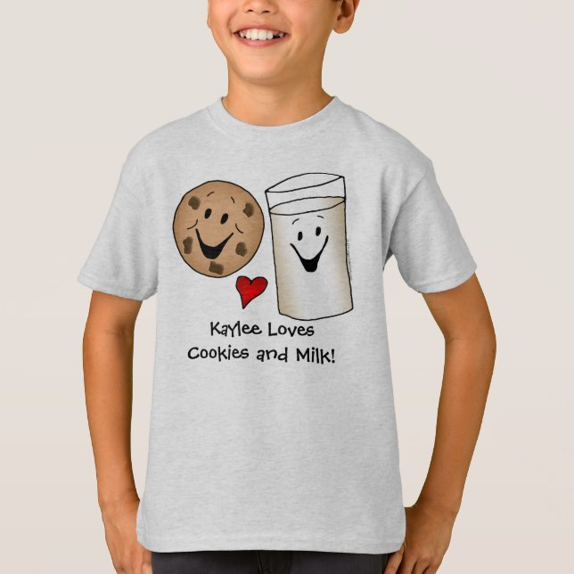 Personalized Cookies and Milk T-shirt (Front)