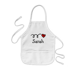 Personalized cooking apron for kids   White