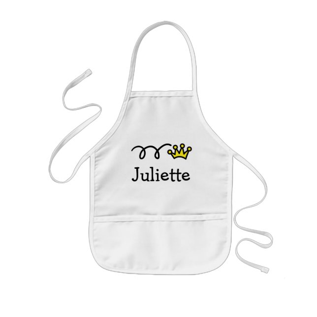 Personalized cooking apron for little kids (Front)
