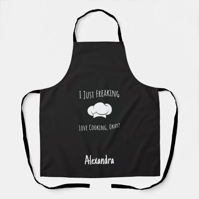 Personalized Cooking Lover Gift Funny Women Mother Apron (Front)