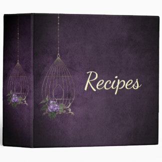 Personalized Cooking Purple Recipe Binder