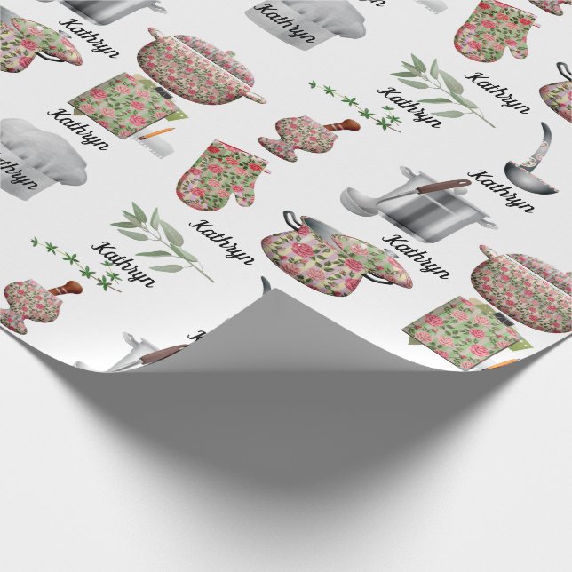 Personalized Cookware Multi-Occasion Wrapping Paper (Corner)