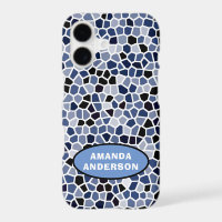 Personalized COOL Blue Stained Glass Pattern
