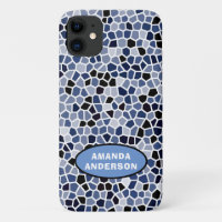 Personalized COOL Blue Stained Glass Pattern
