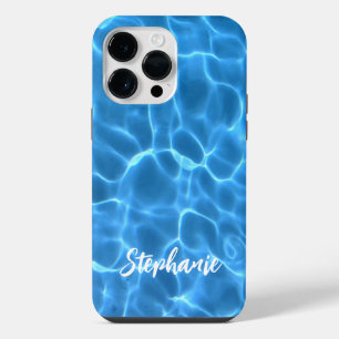 Personalized Cool Blue Swimming Pool Photo iPhone 14 Pro Max Case