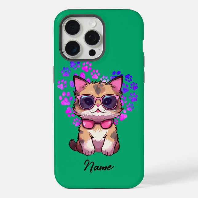 Personalized Cool Cat in Sunglasses Case (Back)