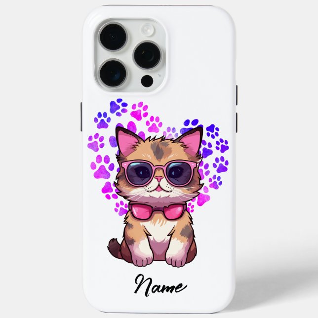 Personalized Cool Cat in Sunglasses Case (Back)