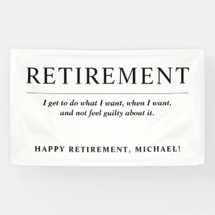 Personalized Cool Custom Retirement Party Banner