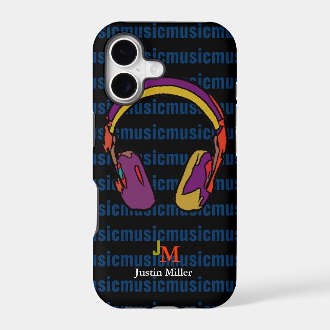 personalized cool dj headphone (Back)