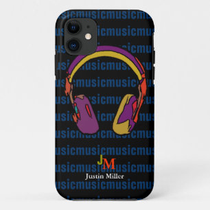 personalized cool dj headphone iPhone 11 case
