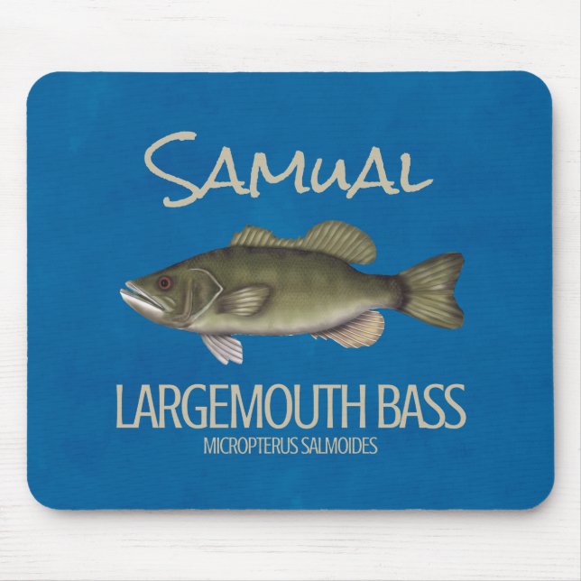 Personalized Cool Fish Nature Custom Lake Mouse Pad (Front)