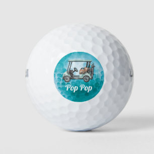 Personalized Cool Grandfather Golfer  Golf Balls