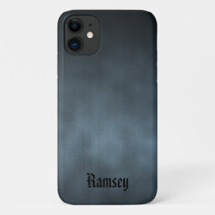 Personalized Cool Grey Goth Ombre Art iPhone 11 Case