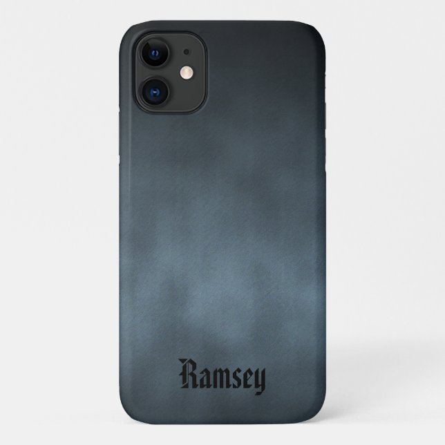 Personalized Cool Grey Goth Ombre Art Case-Mate iPhone Case (Back)