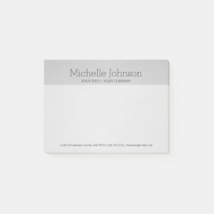 Personalized Cool Grey Grainy Texture Post-it Notes