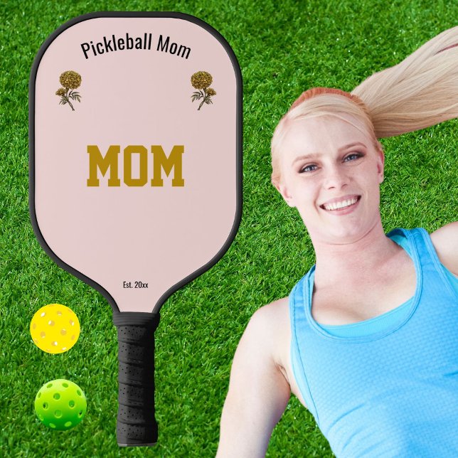 Personalized Cool Pink Elegant Pickleball Mom Gift Pickleball Paddle (Creator Uploaded)