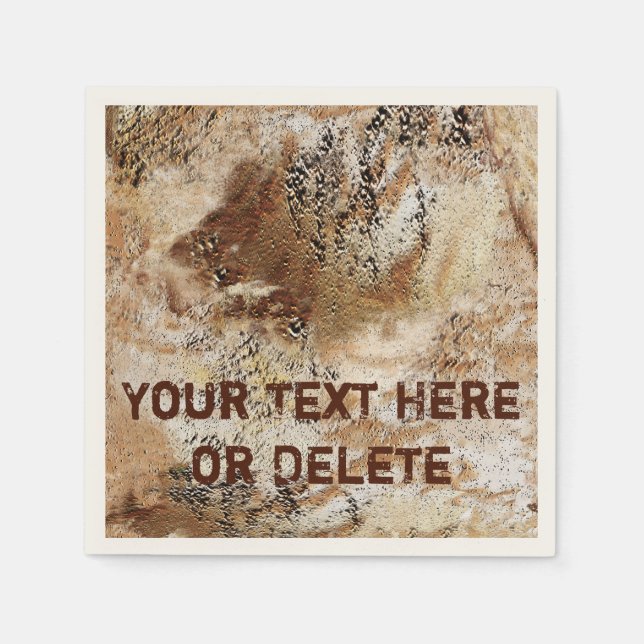 Personalized Cool Rustic Paper Napkins (Front)