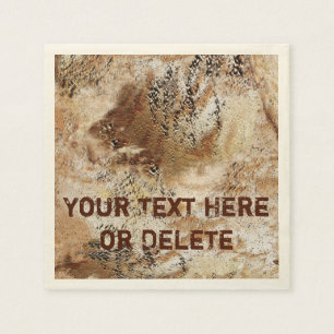 Personalized Cool Rustic Paper Napkins