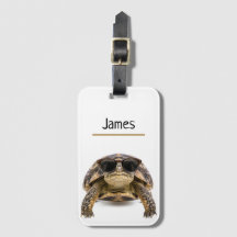 Personalized Cool Tortoise Luggage Name