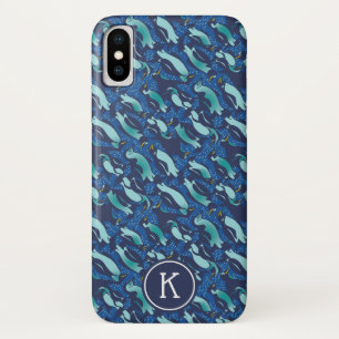 Personalized COOLEST Navy Blue Allover Penguin Case-Mate iPhone Case