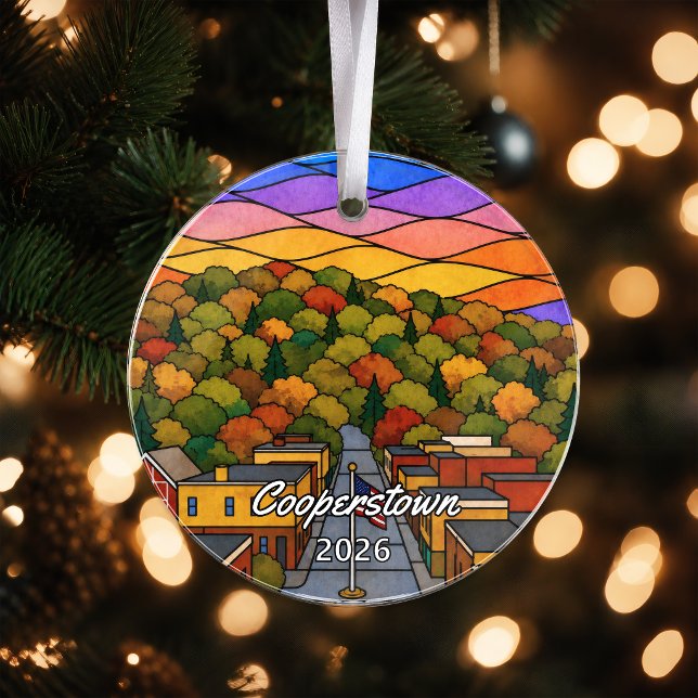 Personalized Cooperstown Acrylic Ornament, Custom  Ornament (Creator Uploaded)