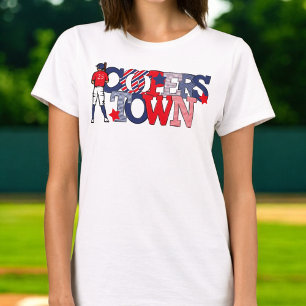 Personalized Cooperstown Patriotic Baseball Mom T-Shirt